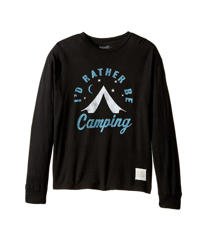 The Original Retro Brand Kids - Id Rather Be Camping Long Sleeve Vintage Cotton Tee