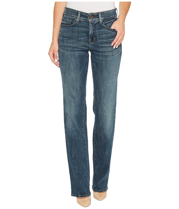 Nydj - Marilyn Straight Jeans In Crosshatch Denim In Desert Gold