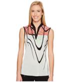 Jamie Sadock - Crunchy Seaweed Print Sleeveless Top