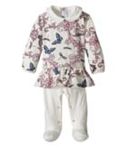 Versace Kids - Collar Footie W/ Butterfly Print Top