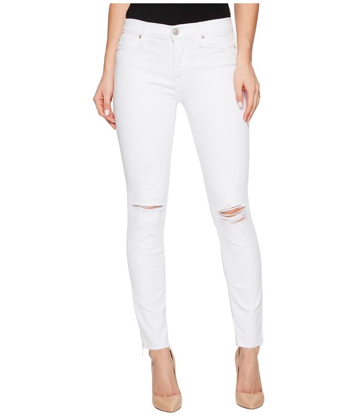 Hudson - Nico Ankle In Optical White Destructed