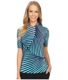 Jamie Sadock - Twister Print Crunchy Short Sleeve Top