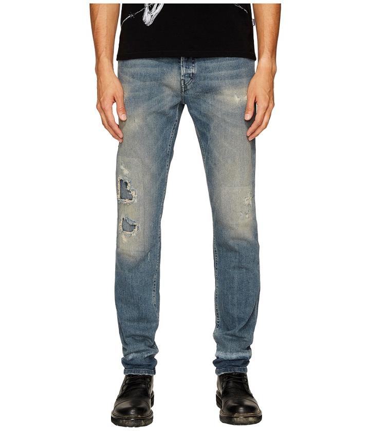 Just Cavalli - Super Slim Fit Jeans In Blue Distressed