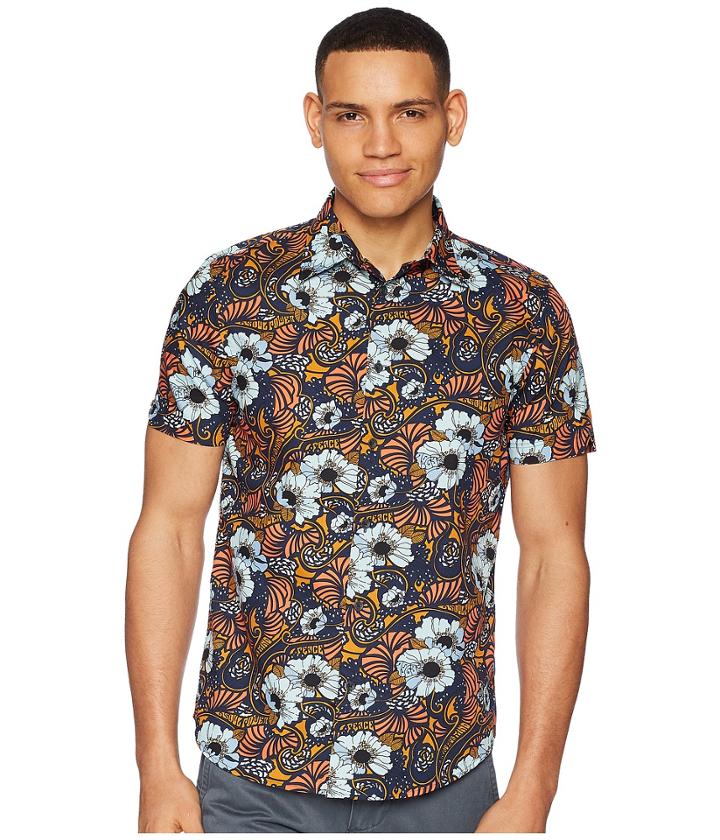 Ben Sherman - Short Sleeve Psychedelic Floral Shirt