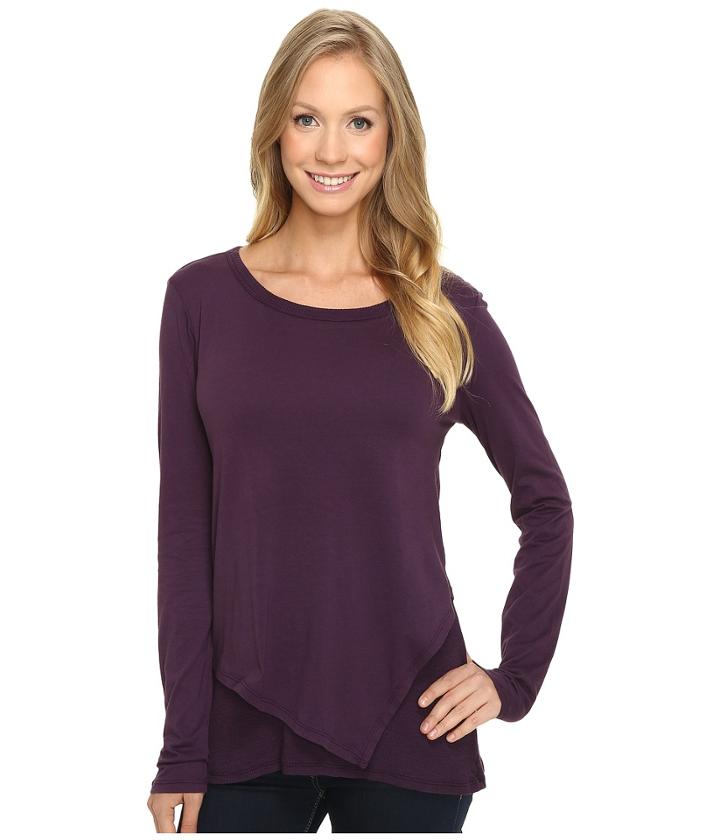 Mod-o-doc - Supreme Jersey Asymmetrical Tee W/ Rib Trim