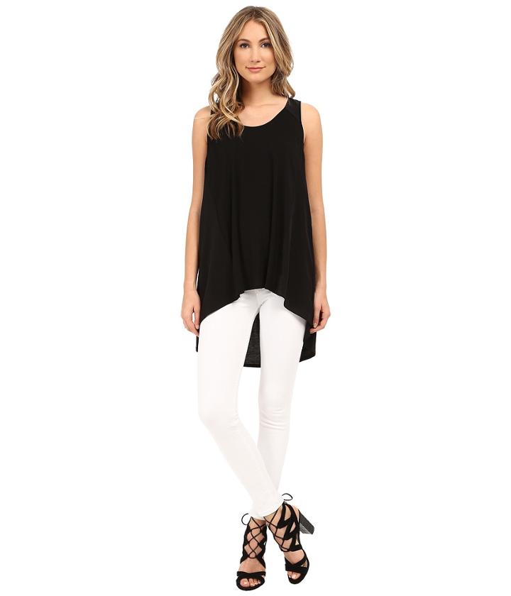 Heather - Silk Panel Tank Top