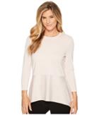 Ivanka Trump - Metallic Knit Long Sleeve Peplum