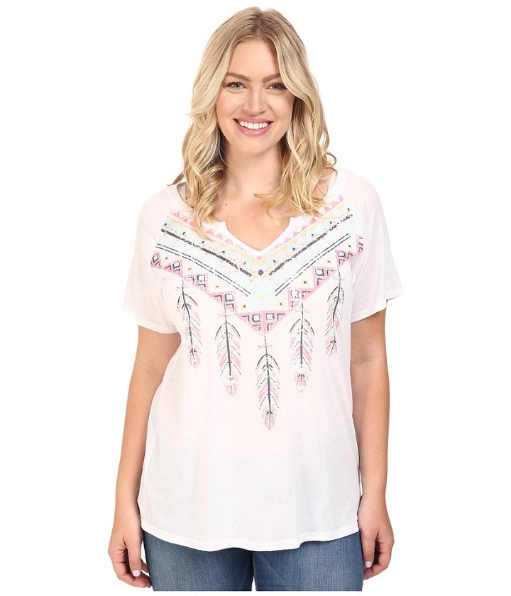Roper - Plus Size 0432 Lightweight Jersey Split Neck Tee