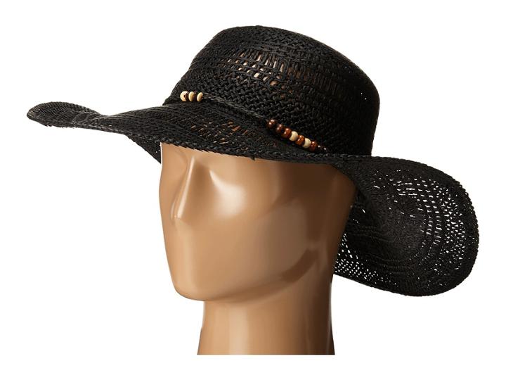 Lauren By Ralph Lauren - Paper Straw Open Weave Tassel Beach Hat