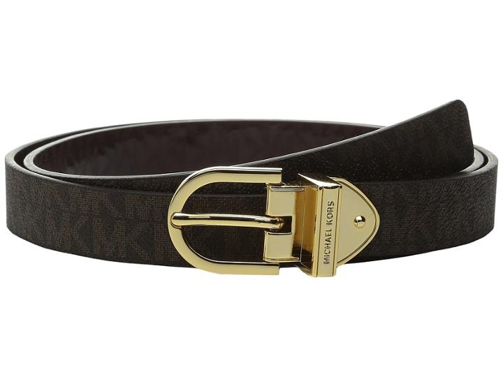 Michael Michael Kors - 25mm Reversible Logo Pvc To Patent Monogram Emboss Belt