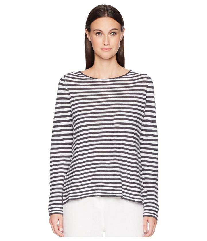 Eileen Fisher - Organic Linen Cotton Stripe Top