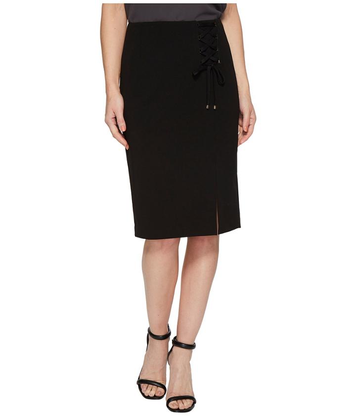Calvin Klein - Crepe Skirt W/ Lacing