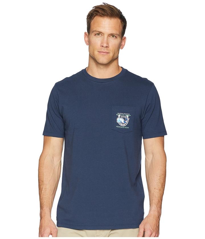 Vineyard Vines - Kentucky Derby Short Sleeve Patchwork Whale Pocket T-shirt