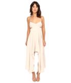 Halston Heritage - Scoop Neck Dress With High-low Hem