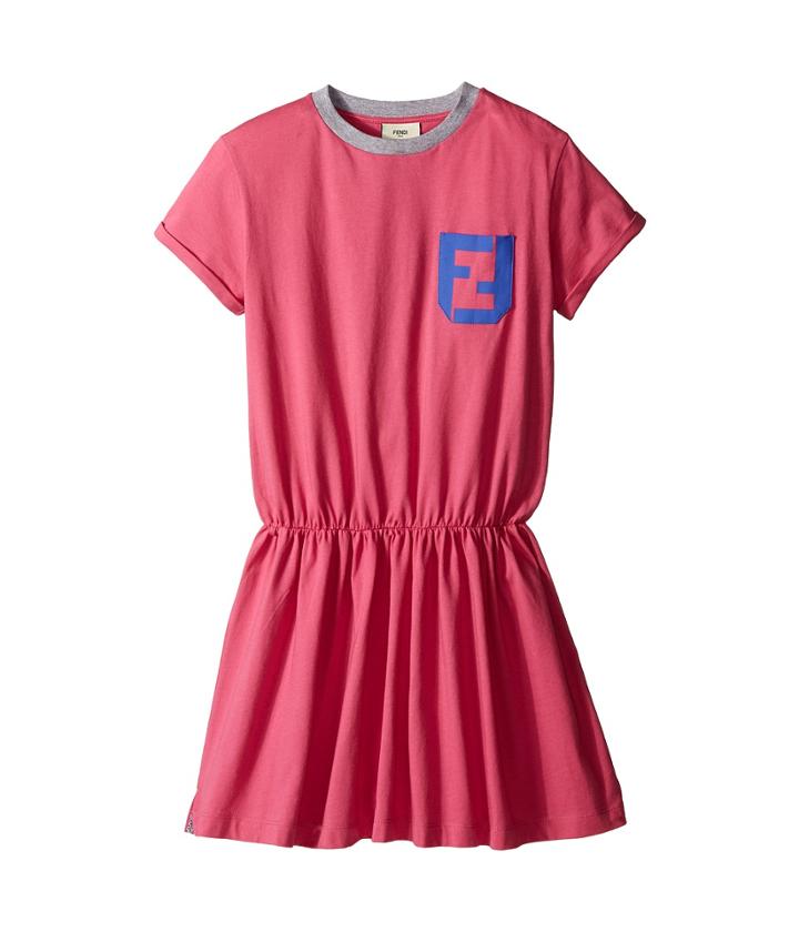 Fendi Kids - Short Sleeve T-shirt Dress With Logo Detail