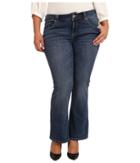 Jag Jeans Plus Size Plus Size Foster Boot Petite In Indigo Aged