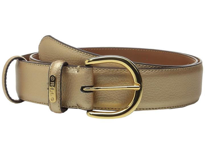 Lauren Ralph Lauren - Harrington 1 3/8 Pebble C Buckle Plaque Keeper