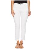 Nydj Petite - Petite Ami Skinny Ankle W/ Slit Clean In Optic White