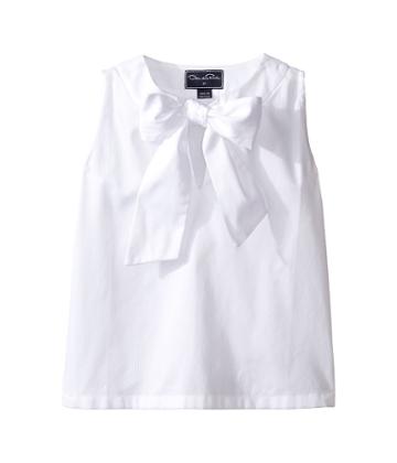 Oscar De La Renta Childrenswear - Cotton Sleeveless Bow Blouse