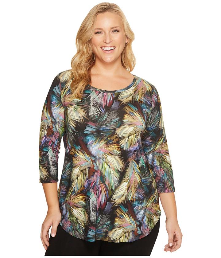 Karen Kane Plus - Plus Size 3/4 Sleeve Shirttail Tee