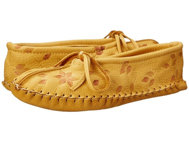 Manitobah Mukluks - Deerskin Slipper Floral Design
