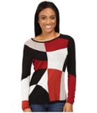 Nic+zoe - Petite Rubied Intarsia Top