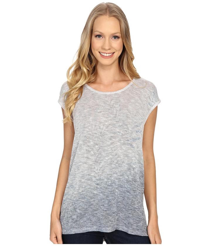 Bobeau - Palm Tropical Print Top