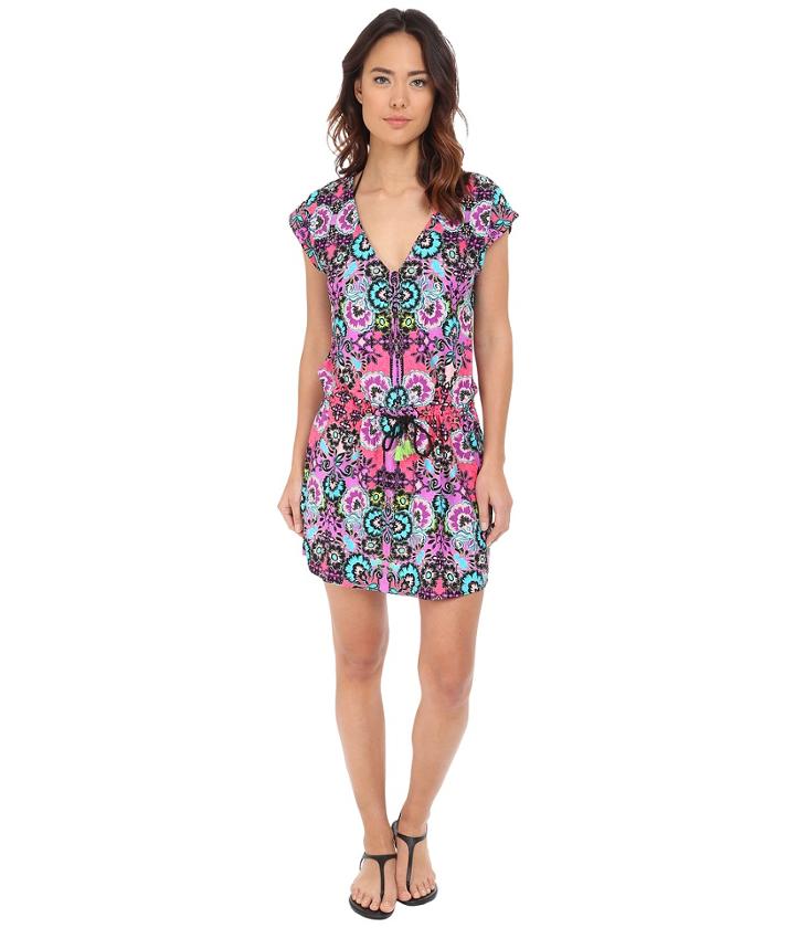 Nanette Lepore - Bali Batik Short Sleeve Tunic Cover-up