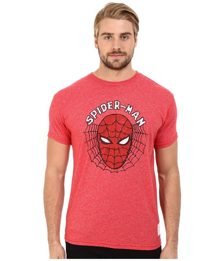 The Original Retro Brand - Spiderman Mock Twist Short Sleeve Tee