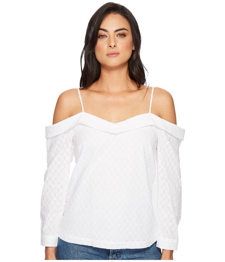 1.state - Cold Shoulder Cinched V-neck Blouse