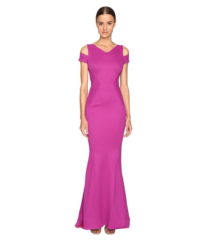 Zac Posen - Bondage Jersey Cold Shoulder Gown