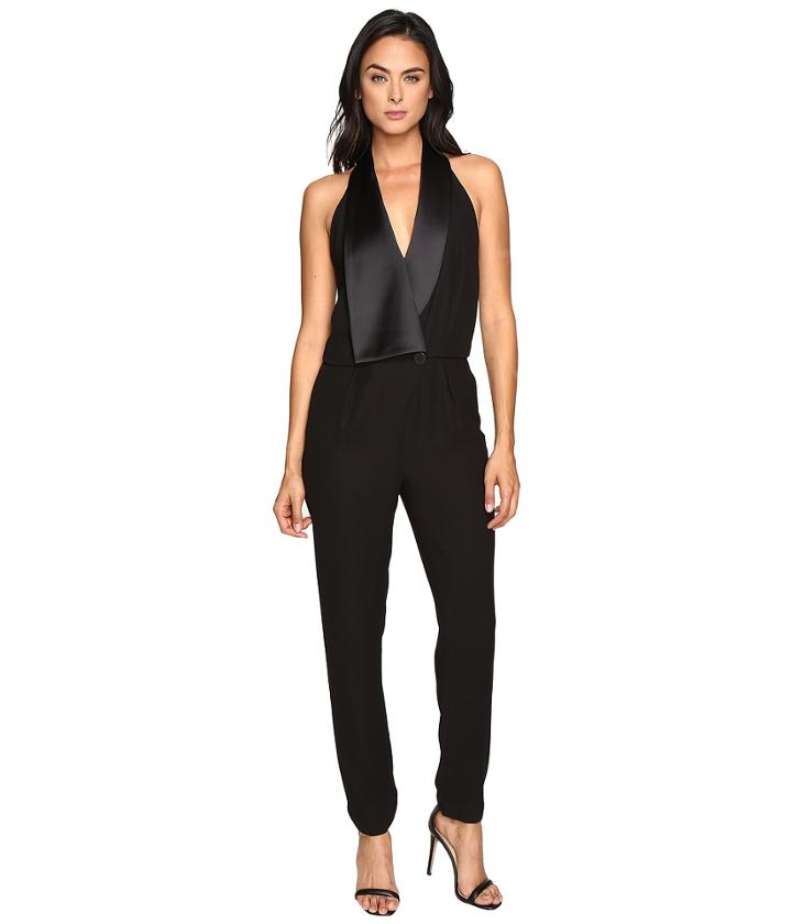 Halston Heritage - Halter Tuxedo Jumpsuit