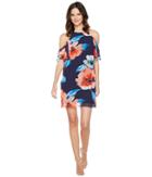 Vince Camuto - Printed Chiffon Cold Shoulder Float