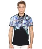 Just Cavalli - Tropical Ikat Print Short Sleeve Polo