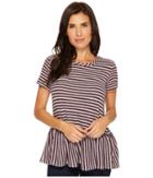 B Collection By Bobeau - Jasey Peplum Knit Tee