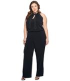 Michael Michael Kors - Plus Size Solid Stud Tie Jumpsuit