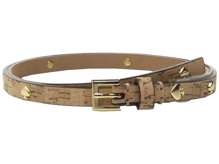 Kate Spade New York - Cork Belt W/ Spade Rivet