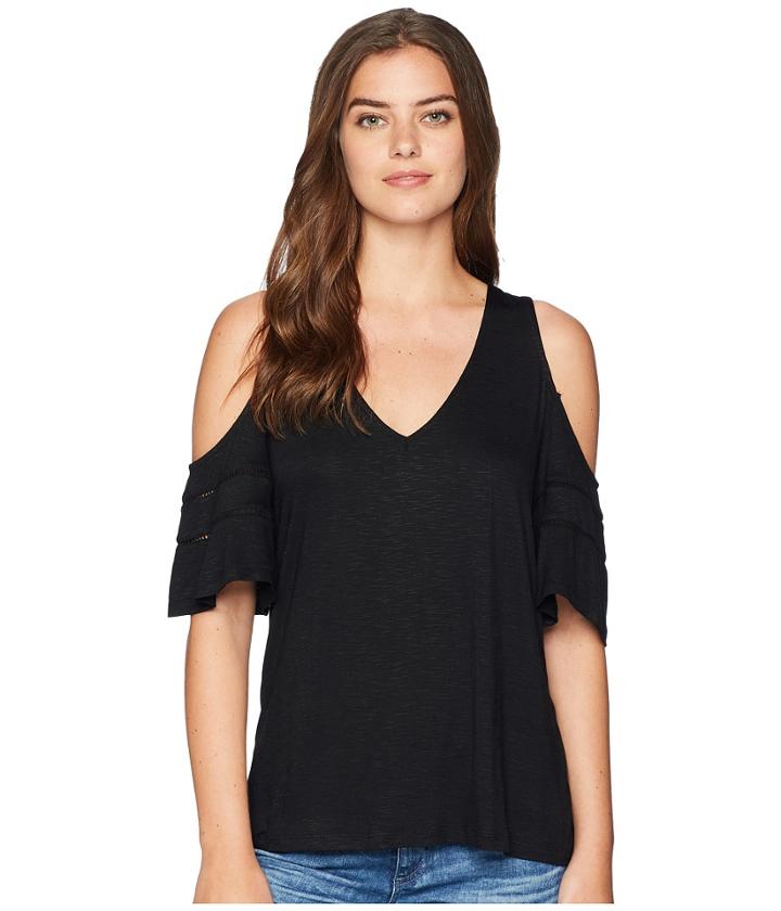Miss Me - V-neck Open Shoulder Top