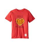 The Original Retro Brand Kids - Pizza Is My Valentine Short Sleeve Heathered Tee