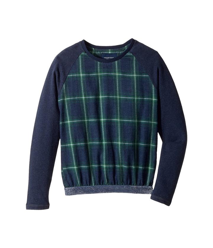 Toobydoo - Fancy Flannel Sweatshirt W/ Sparkle Belt