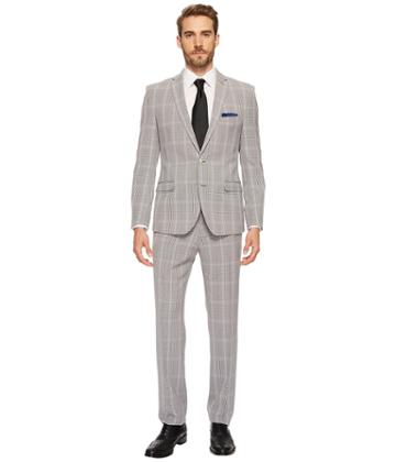 Nick Graham Suiting - Black White Plaid Suit