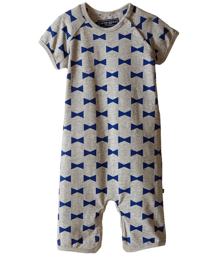 Toobydoo - Navy/bow Shortie Jumpsuit