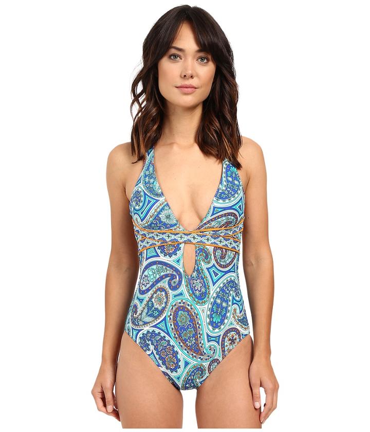 Trina Turk - Provence Paisley Cross-back One-piece