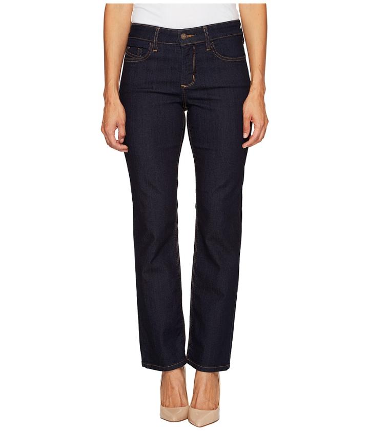 Nydj Petite - Petite Hayley Straight Contrast In Dark Enzyme