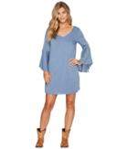 Wrangler - V-neck Flutter Sleeve Dress