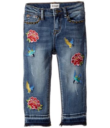 Hudson Kids - Freebird Girlfriend Ankle Jeans W/ Embroidery Patches And Studs In Hippie Heaven