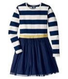 Toobydoo - Tulle Dress W/ Rugby Stripe