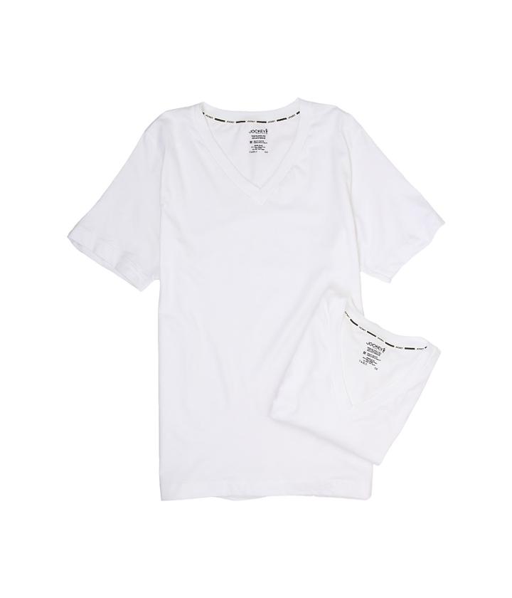 Jockey Cotton Staycool V-neck T-shirt 2-pack