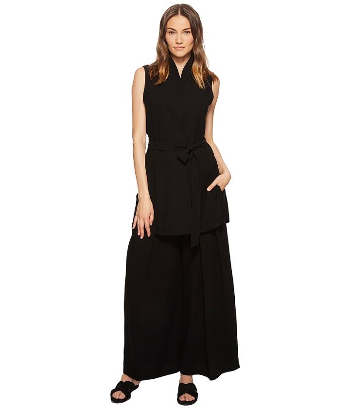 Eileen Fisher - High Collar Long Vest