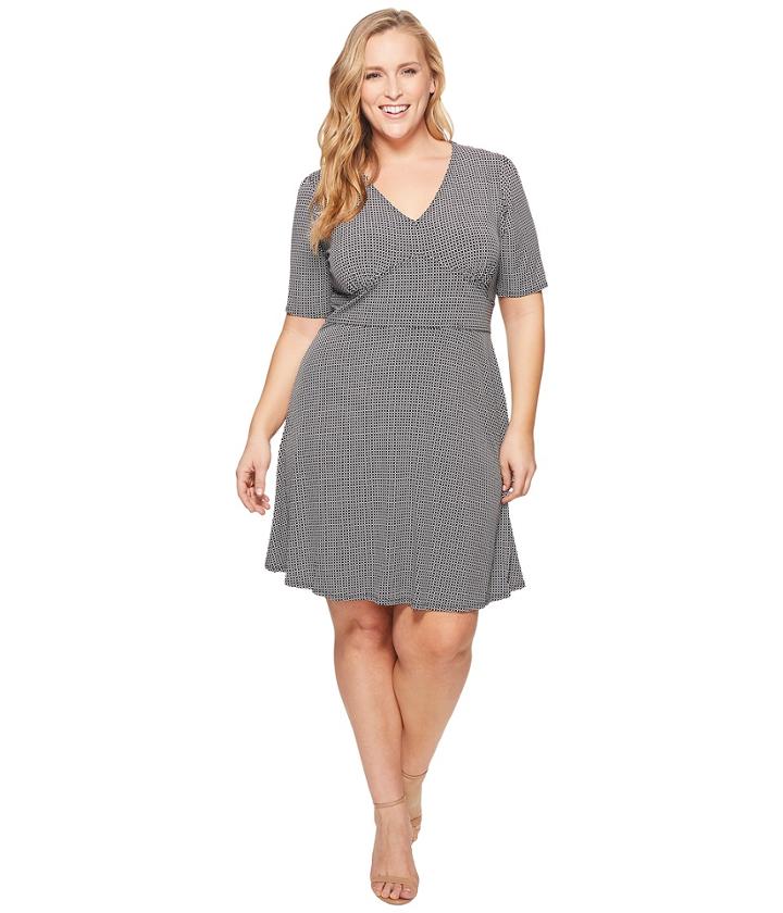 Michael Michael Kors - Plus Size Mod Geo Flare Dress